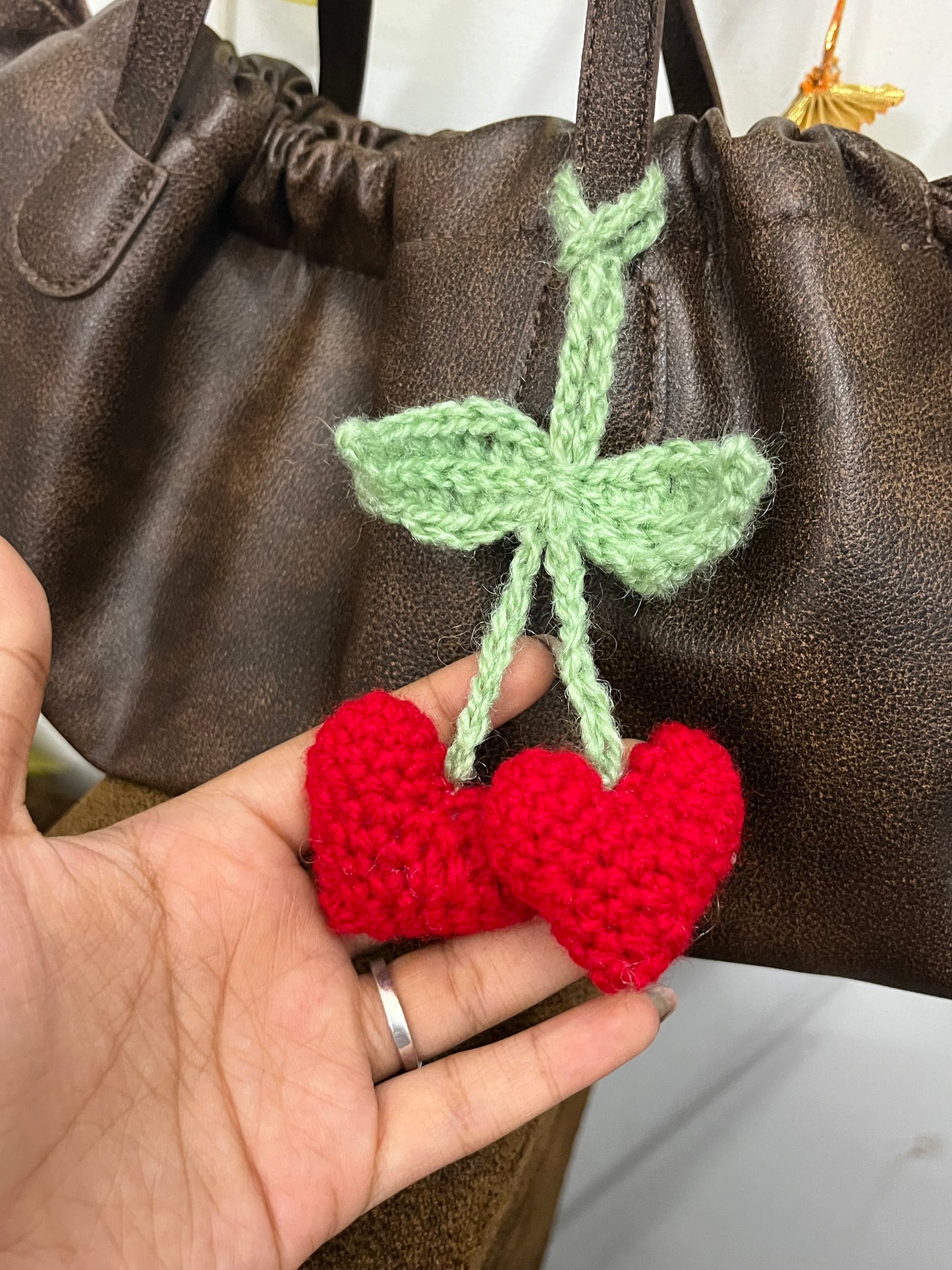 Heart Cherries Bagcharm 🍒