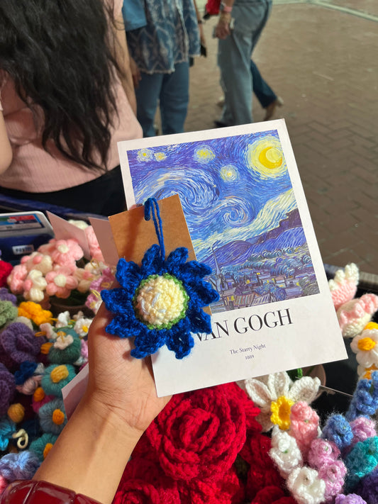 Van Gogh Sunflower Bagcharm