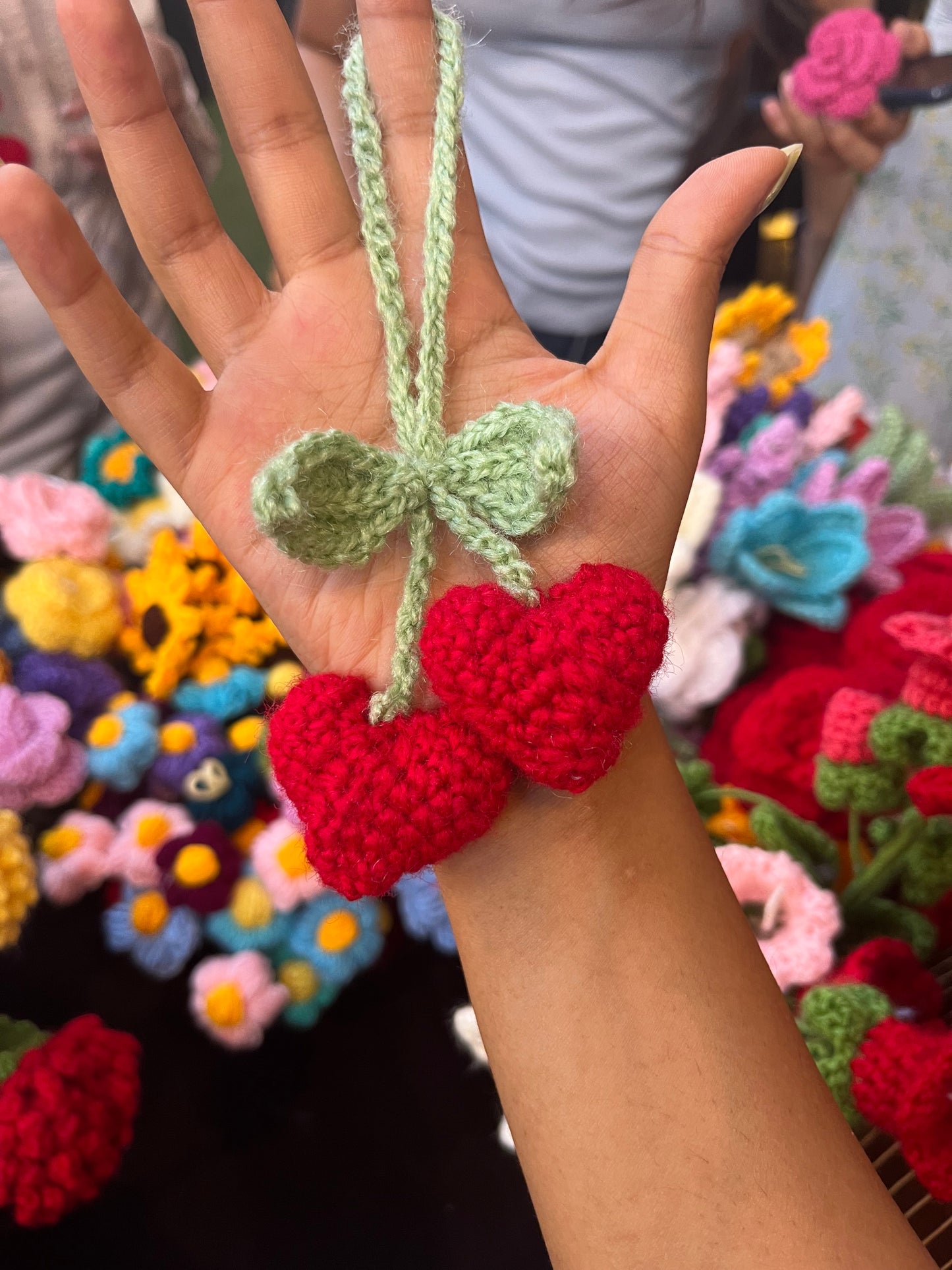 Heart Cherries Bagcharm 🍒
