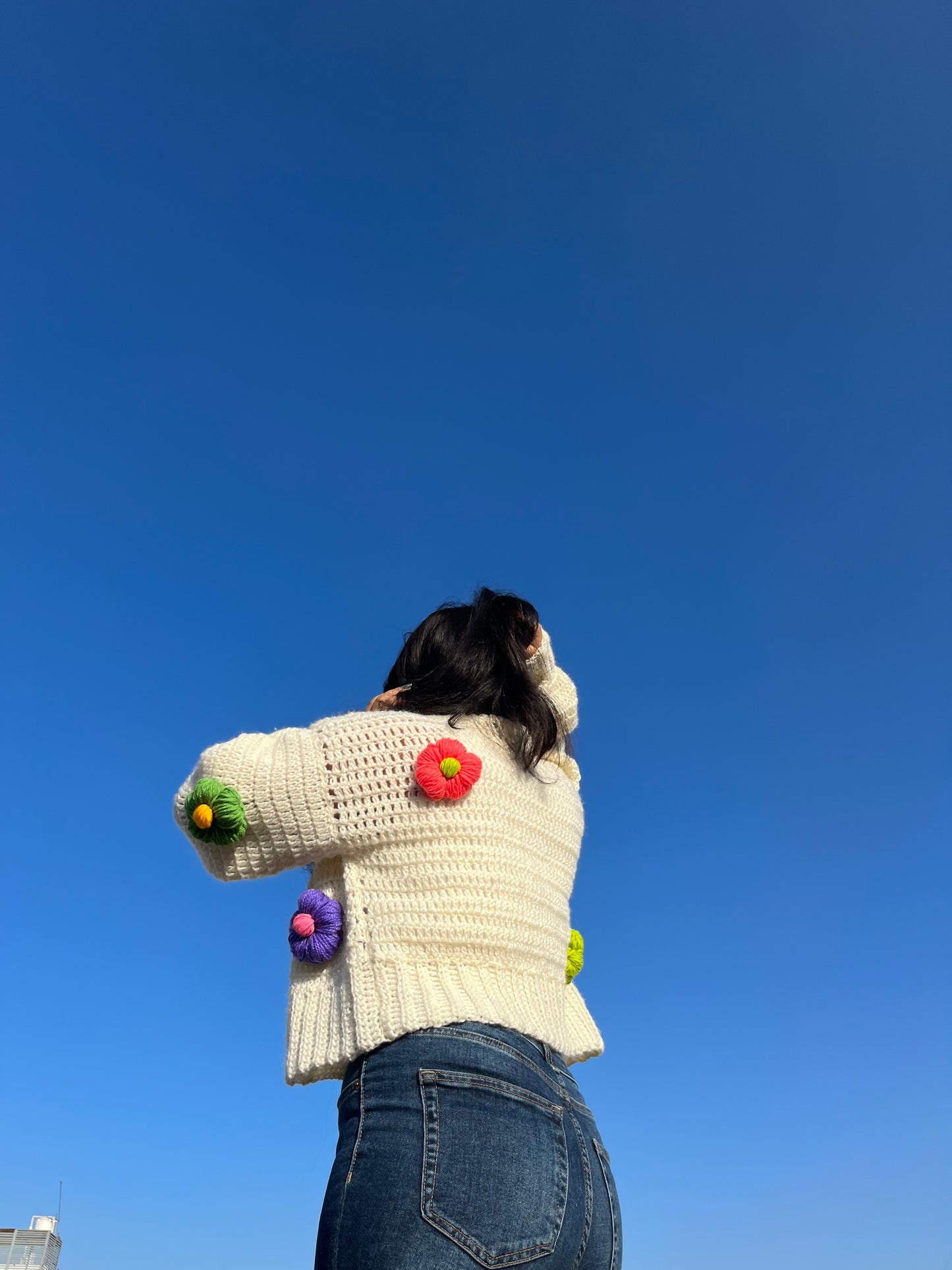 Vibrant Daisy Cardigan